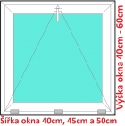 Plastov okna S SOFT rka 50cm x vka 40-60cm